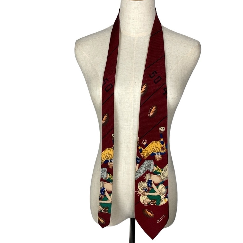 Vintage Norman Rockwell football player tie